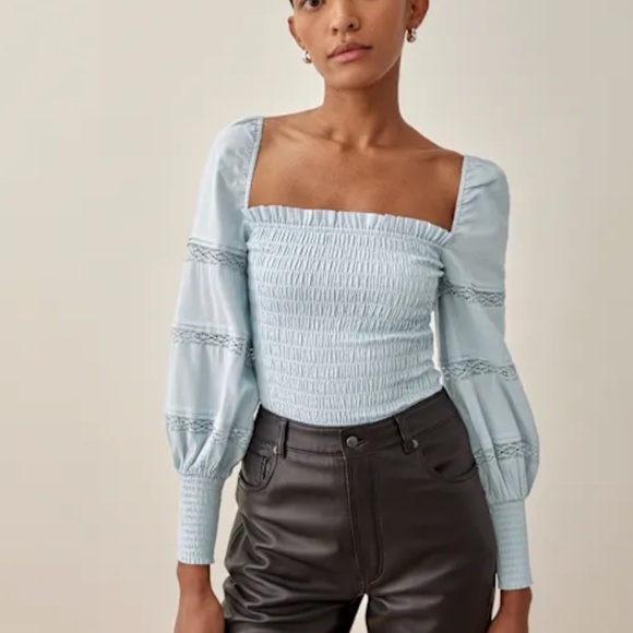 Reformation Clancy Top in Mineral - Picture 2 of 2